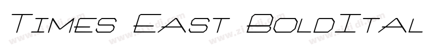 Times East BoldItali字体转换